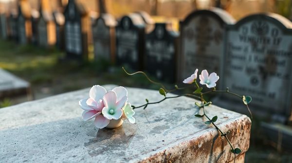 Fleurs céramiques cimetière : une permanence d'hommage